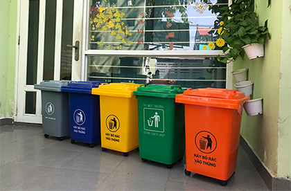Thùng rác nhựa quận Tân Phú